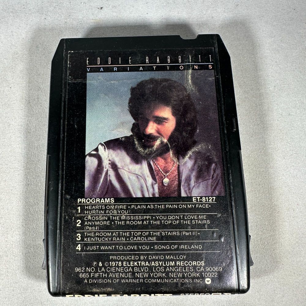 Eddie Rabbitt Variations 8 Track Tape 1978 Elektra Stereo Format Classic